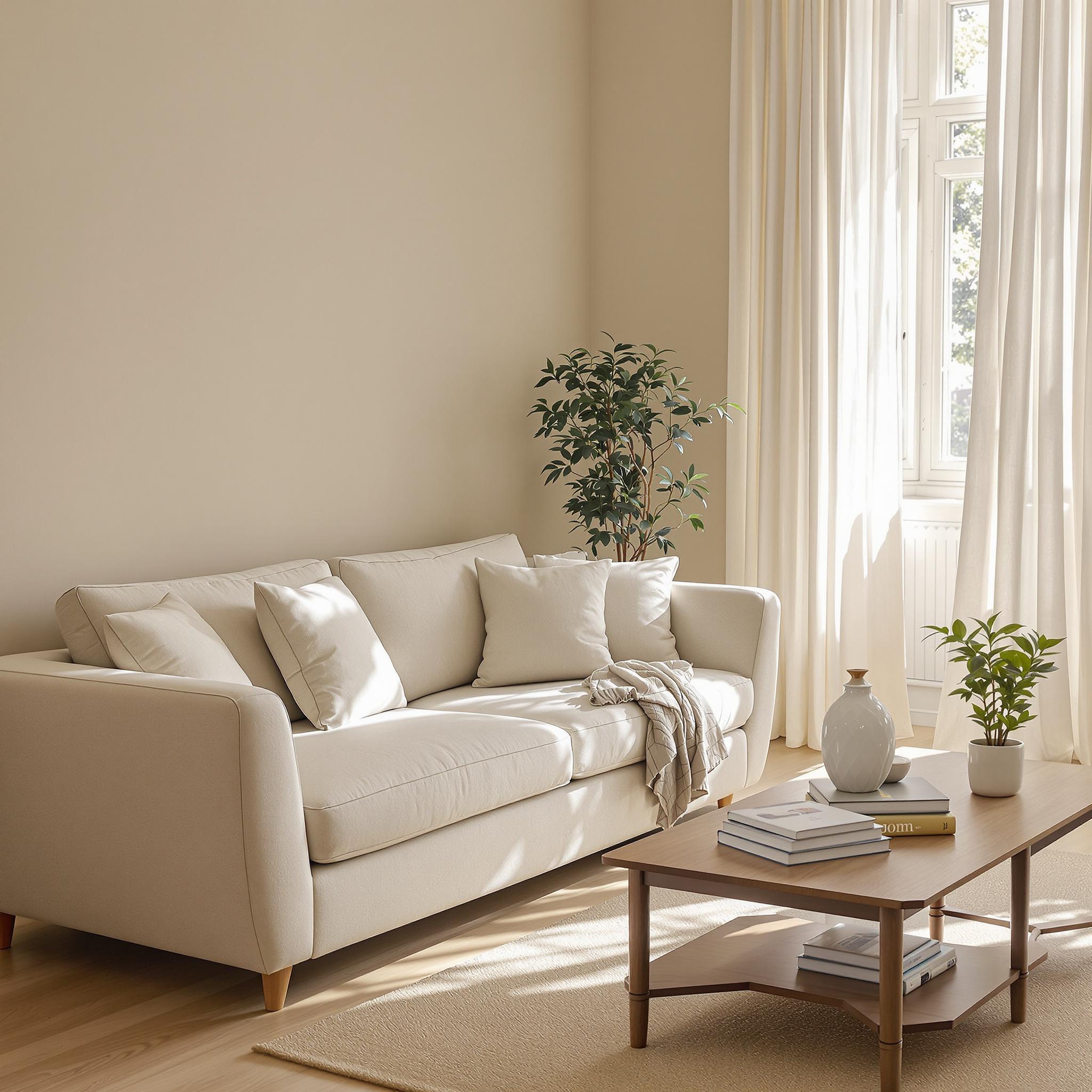 Soft Neutrals and Natural Woods: A Living Room Love Story