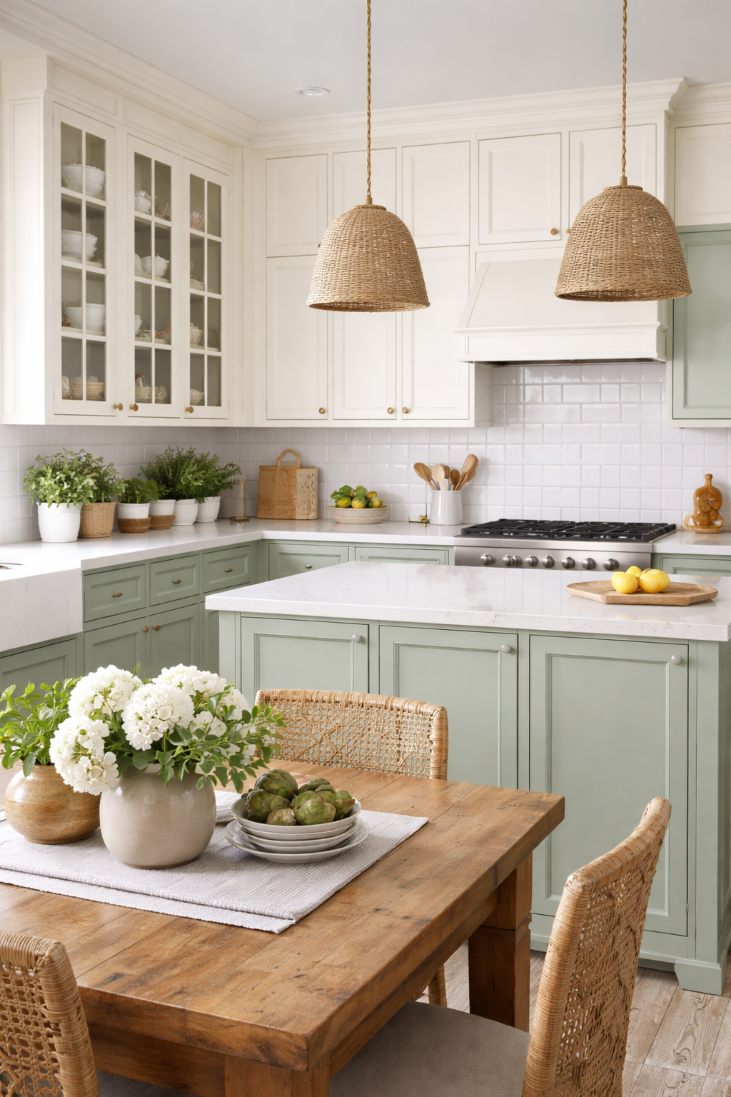 Sage Green and Cream Kitchen Ideas to Copy 15 Sage Green and Cream Kitchen Ideas You'll Want to Copy - idea 3