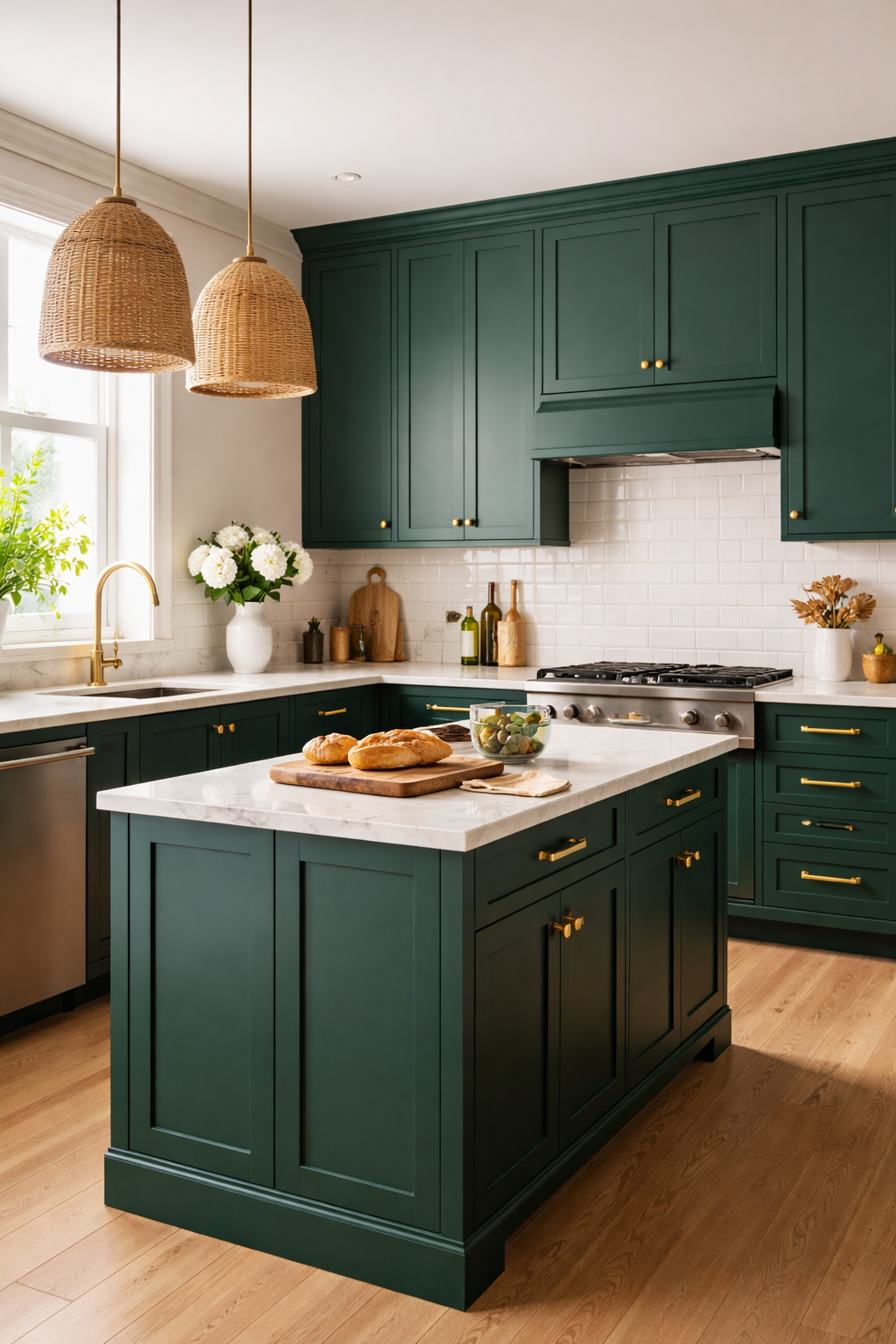 Dark Green Kitchen Cabinets: 15 Rich, Moody Ideas 15 Dark Green Kitchen Cabinets for a Rich and Moody Look - idea 1