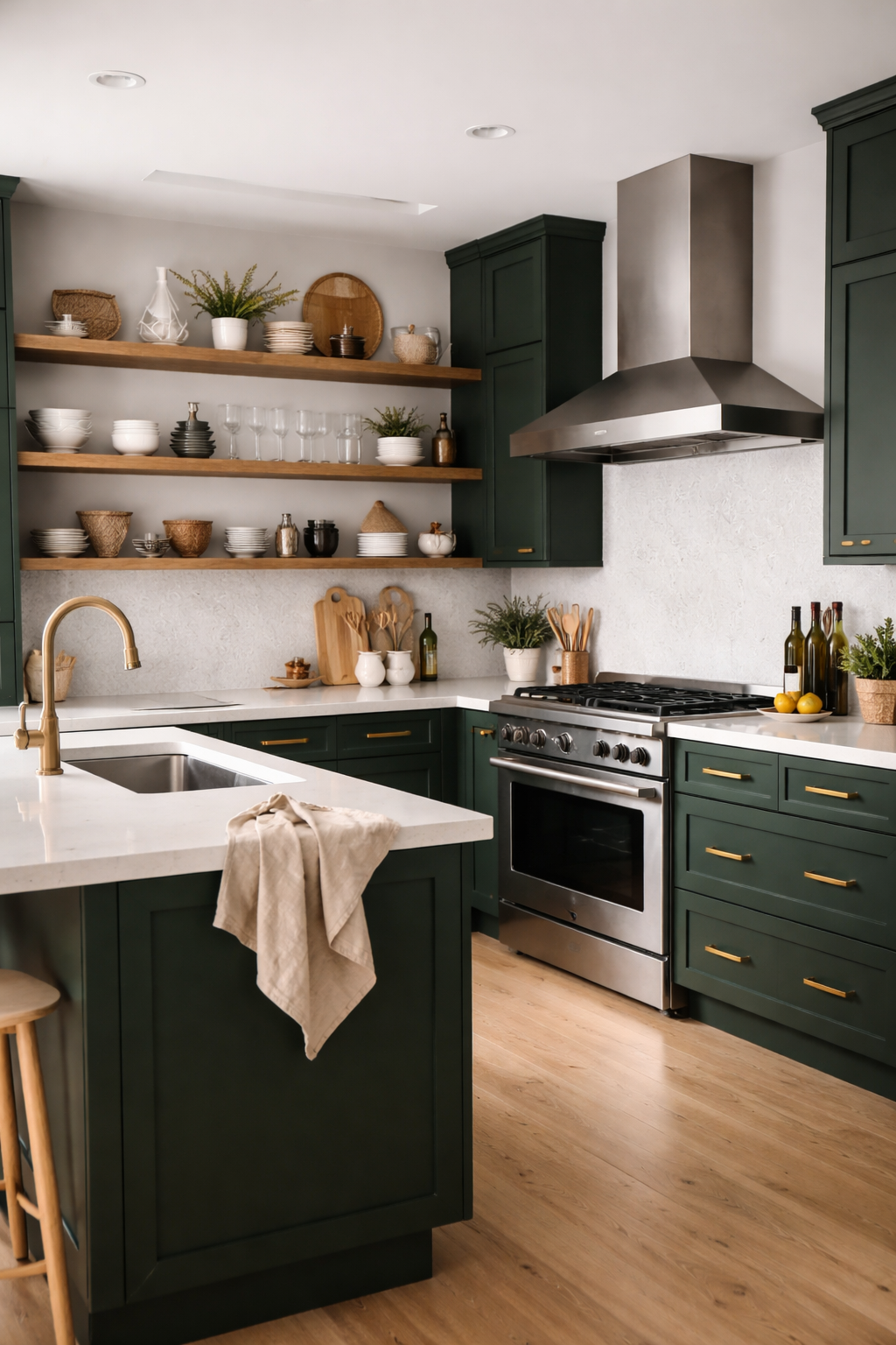 Dark Green Kitchen Cabinets: 15 Rich, Moody Ideas 15 Dark Green Kitchen Cabinets for a Rich and Moody Look - idea 3